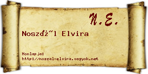 Noszál Elvira névjegykártya
